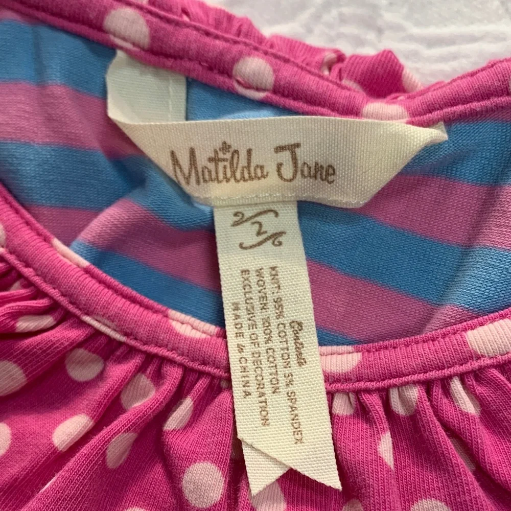 Matilda Jane Unicorn Pink Polka Dot Top and pants set